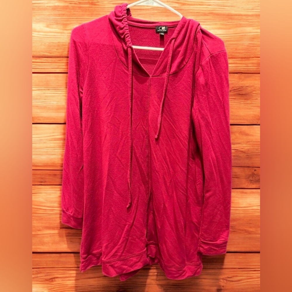 Oversized Cozy Pink Hooded Sweater MEDIUM